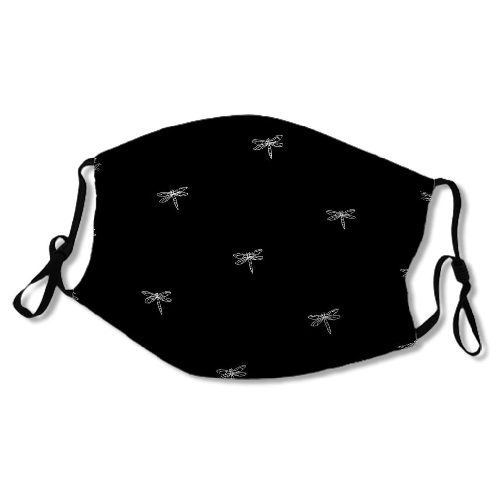 Black And White Dragonfly Design Mask No.Pxlsp4