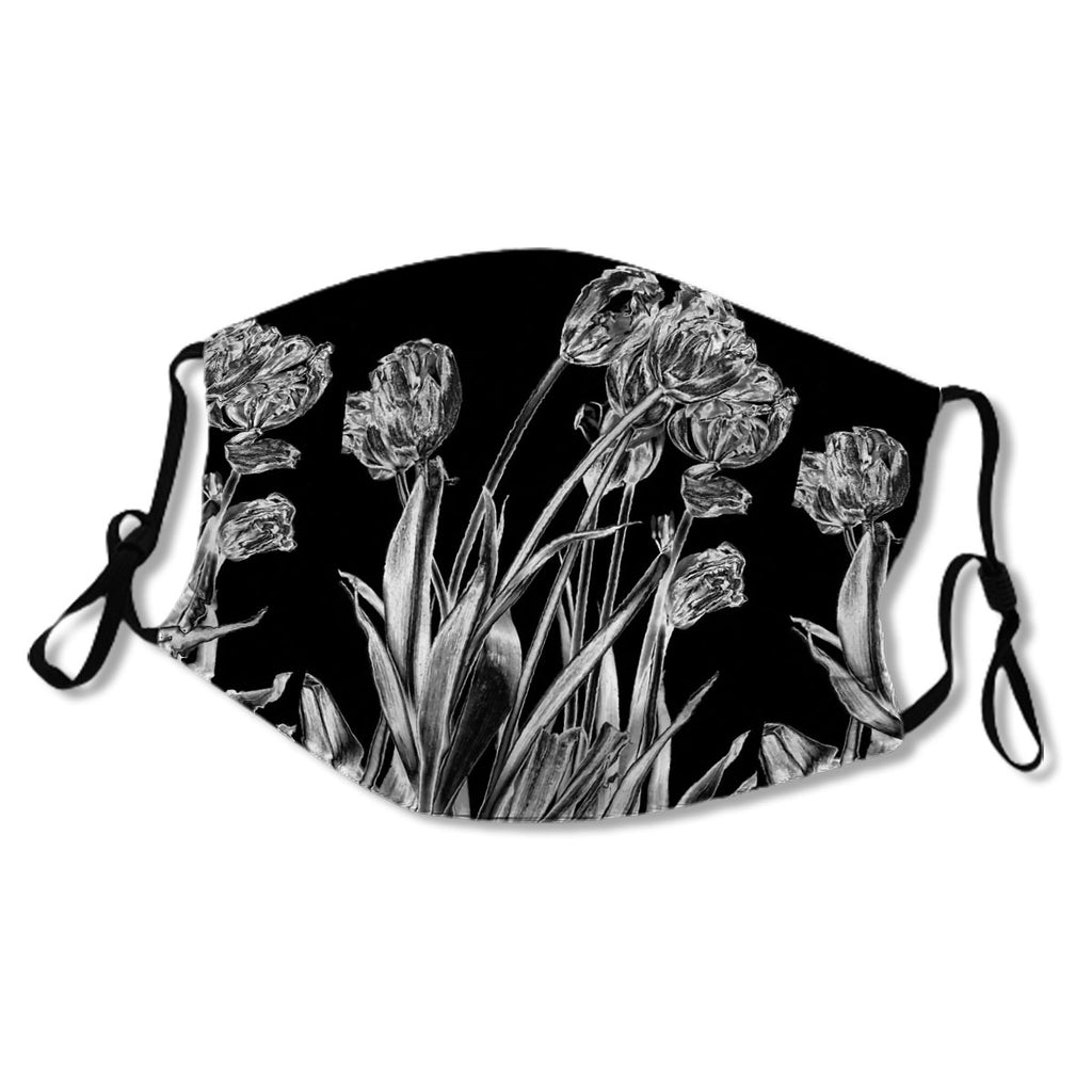 Metal Tulips Dark Floral No.PXRLR7