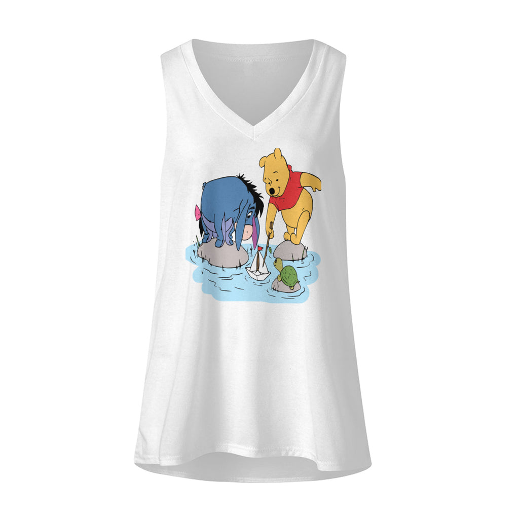 Womens Fashion Loose Tank V Neck No.QALMLE