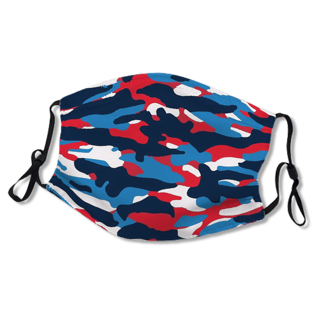 Military Red White Blue - USA Flag Camouflage Pattern - American Outdoors Nature No.QDOPIU