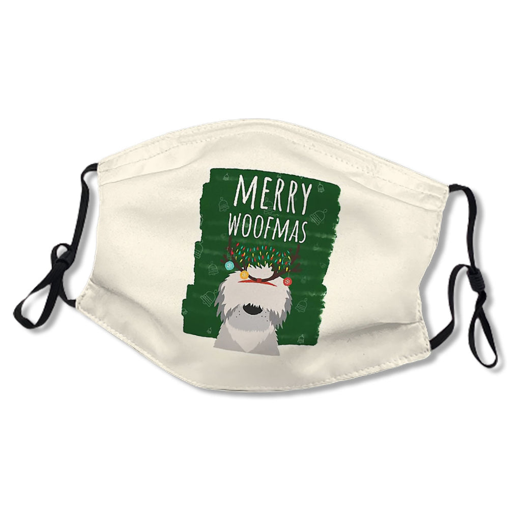 Merry Woofmas Christmas Lights Festive Baubles Scene Dog No.QUFXHM