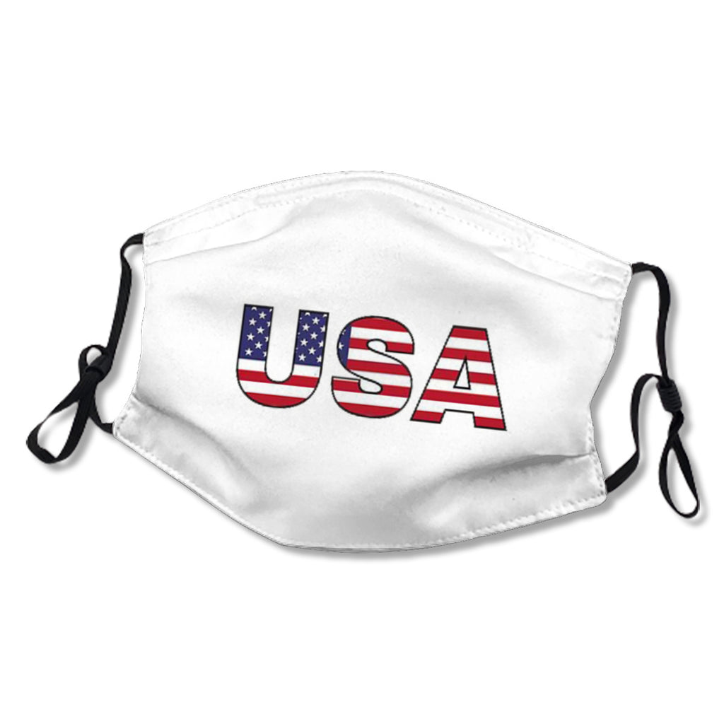 Adjustable ear straps, washable, internal nose clip, American flag mask No.QUGT9Y