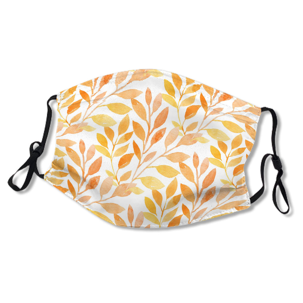 Watercolor Leaf Foliage Orange N Yellow No. R3VYE8