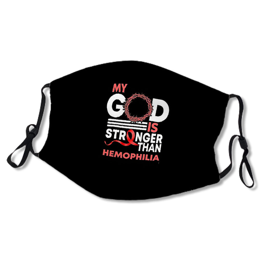 My God Is Stronger Than Hemophilia Awareness Ribbon No.RL2P8L