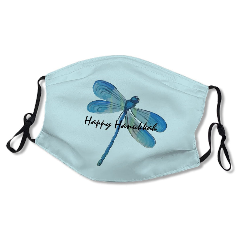 Happy Hanukkah Dragonfly Delicate Blue Insect No.RYXN85