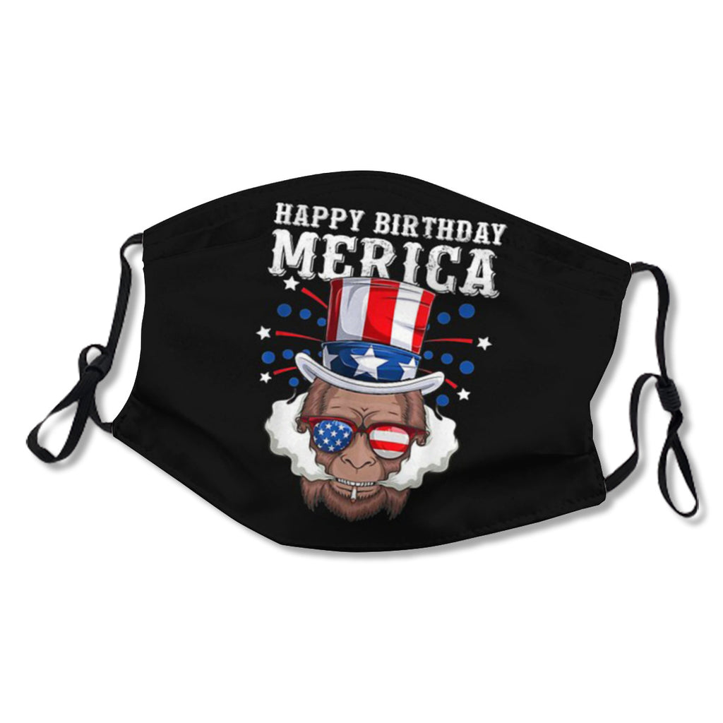 Adjustable ear straps, washable, internal nose clip, American flag mask No.SFMNLJ