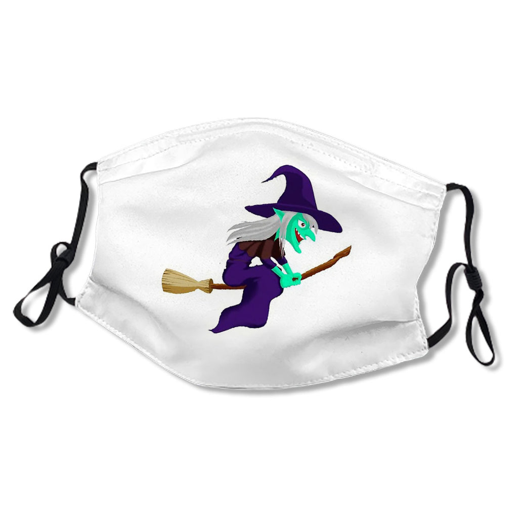 Witch Riding Brooms On A Dark Desert Highways Halloween Mask No.Simmr4