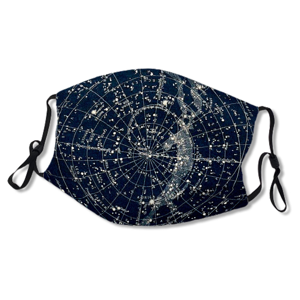 THE STAR CONSTELLATIONS : Vintage 1900 Galaxy Print Mask No.SQKVQ2