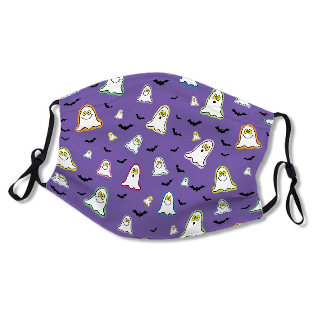 Adorable Halloween Cartoon Ghost And Bat Pattern No. SXQ2NR