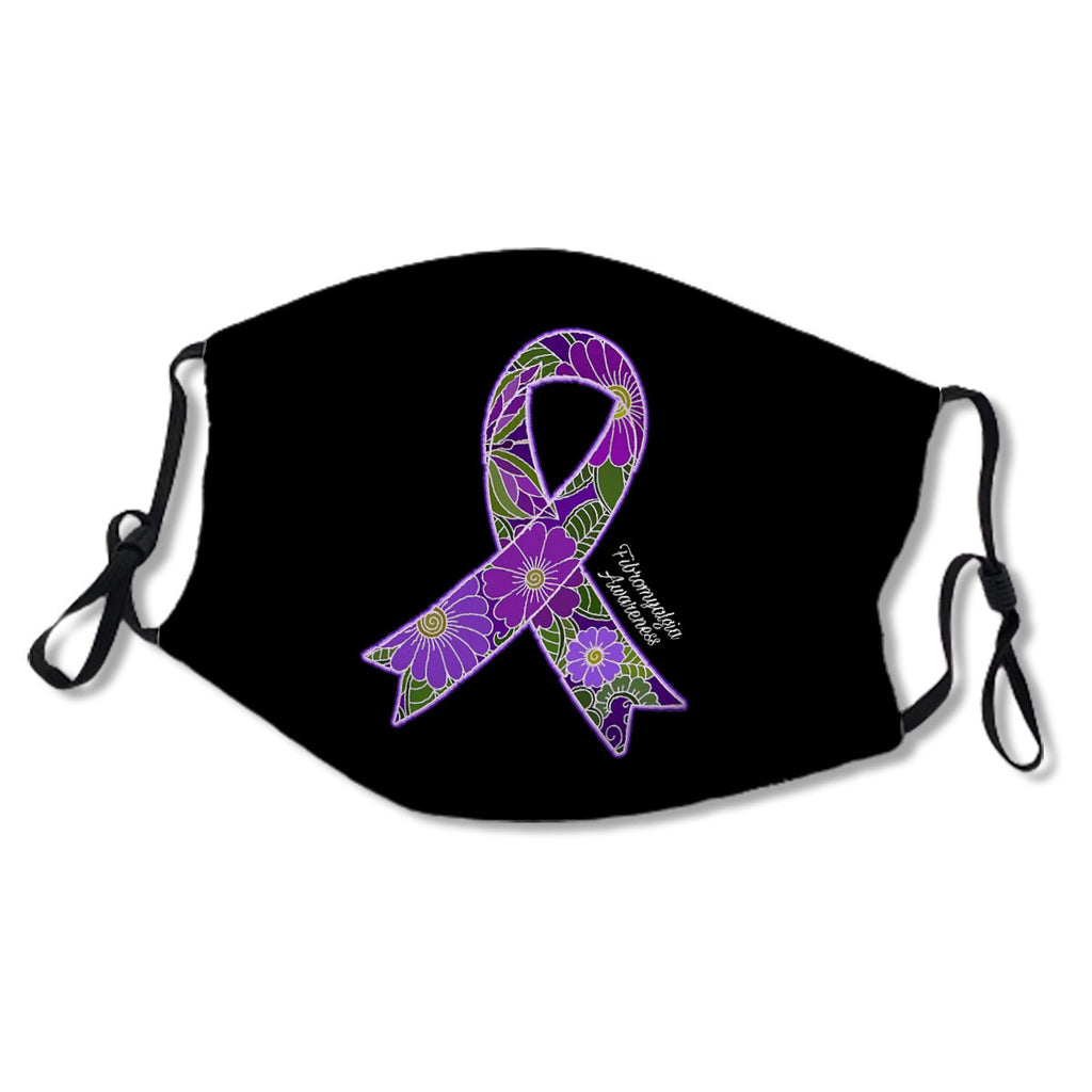 Floral Purple Ribbon Fibromyalgia No.TKW3C8