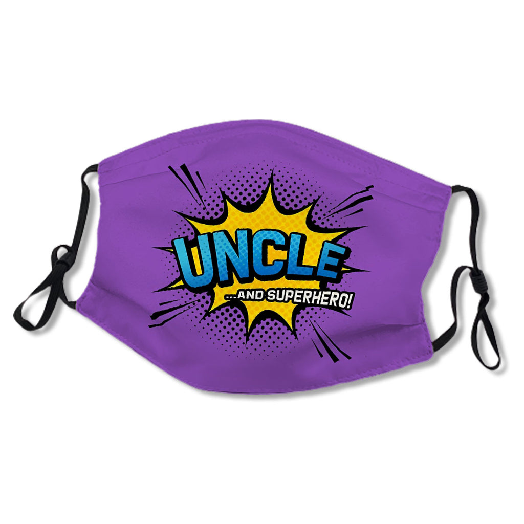 Uncle Gift - Uncle & Superhero - Purple Comic Book Style No.TMY2P5