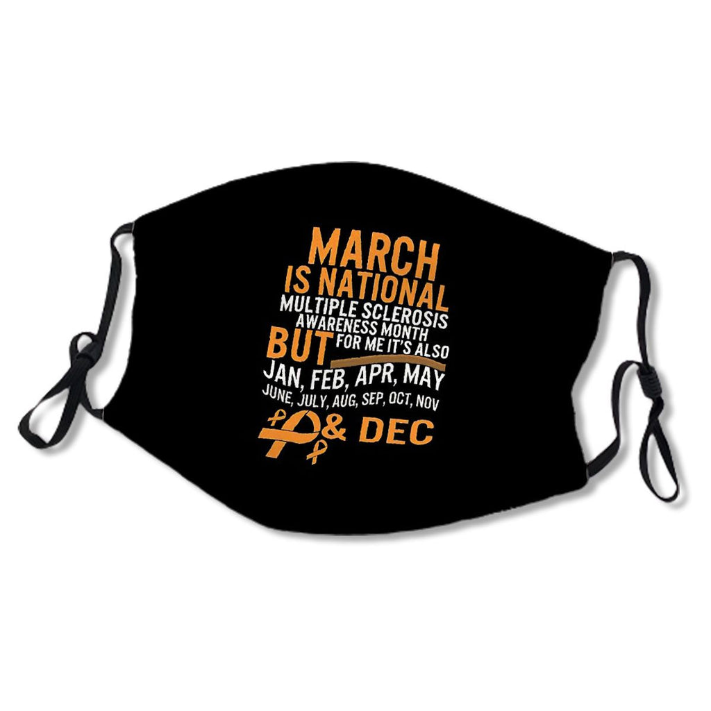 March is National Multiple Sclerosis Awareness Month MS Orange Ribbon Brain Disease Gift No.TVVWL7