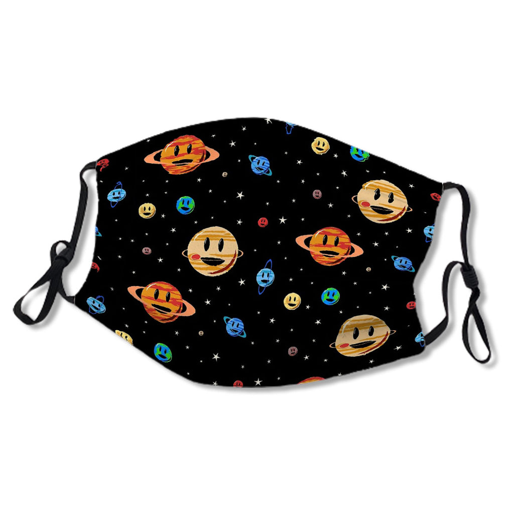 Cute Fun Planets pattern Mask No.TX742O