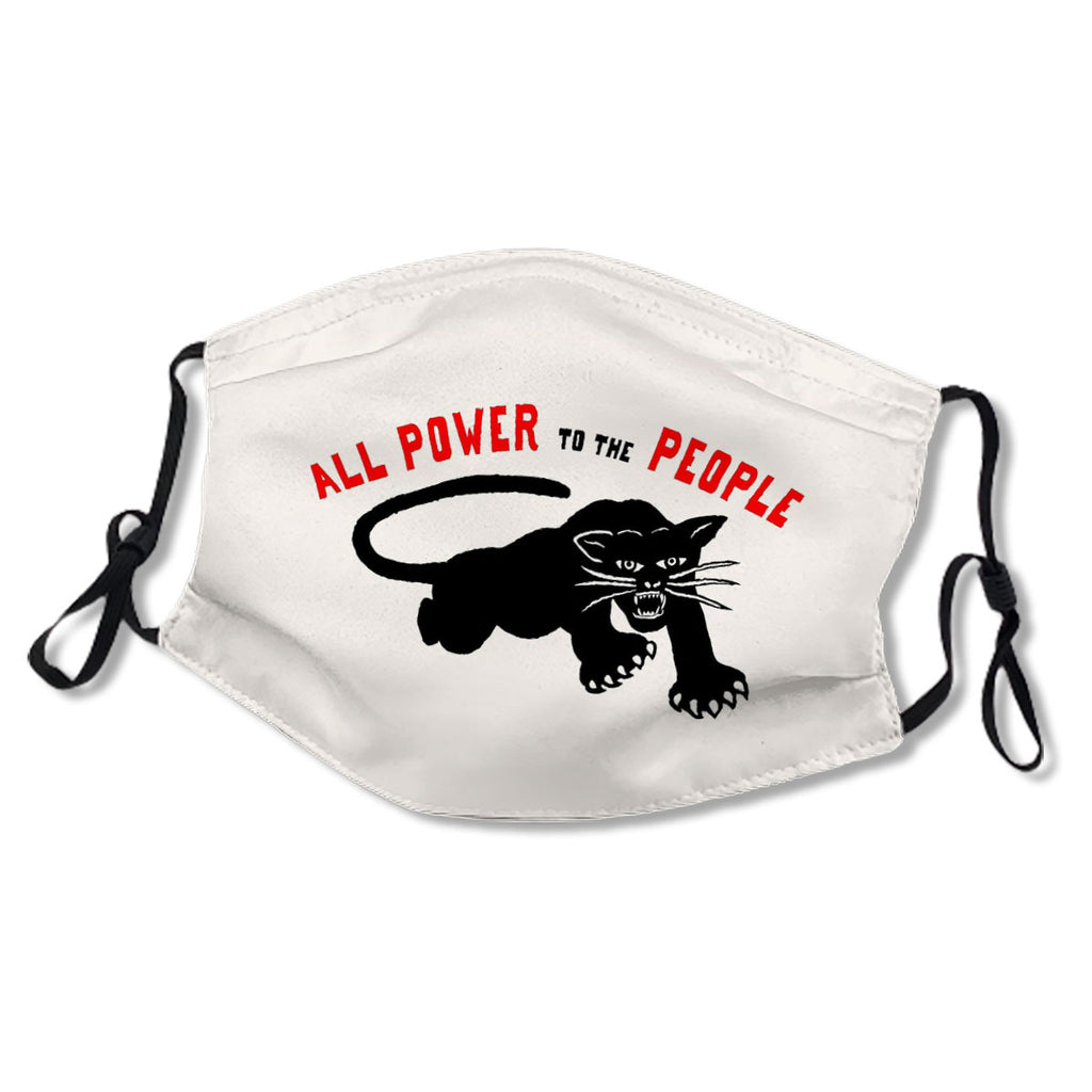 BLACK PANTHERS: 'All Power to the People': Original Black with Red Text on Cream No.TYXNIH