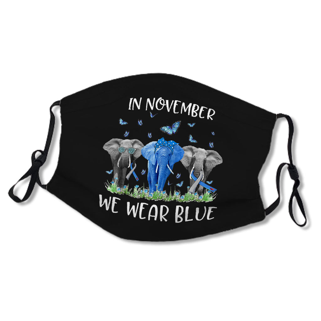 In November We Wear Blue Elephants T1D Diabetes Aw No.TZCYMC