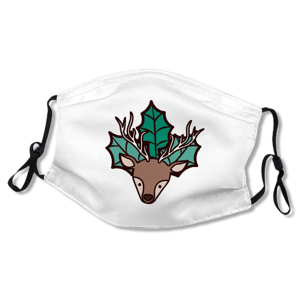 Ornament Front Face Christmas Reindeer With Leaves No.UAWN4K