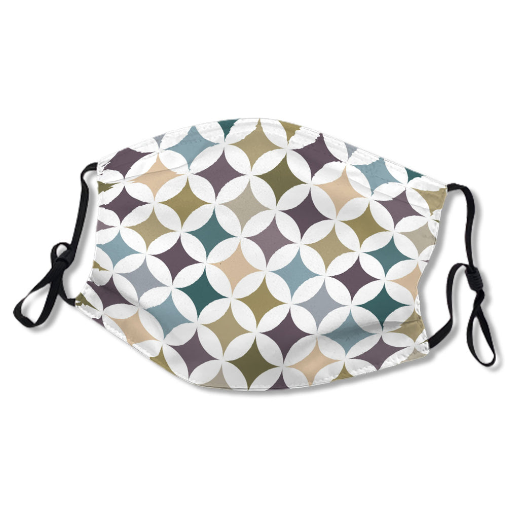 Geomteric Hypocycloid Pattern Muted Jewel Tones No. UD7IE7