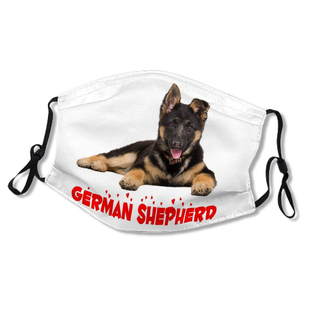 German Shepherd Puppy Dog Red Love Hearts  No. UKOMKI