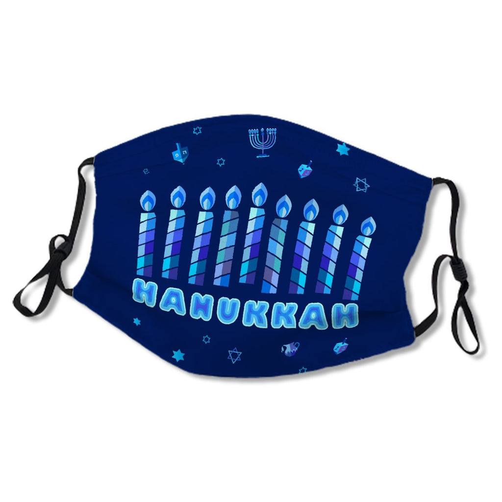 Hanukkah Menorah Jewish Holiday Navy Blue No.ULRRXH