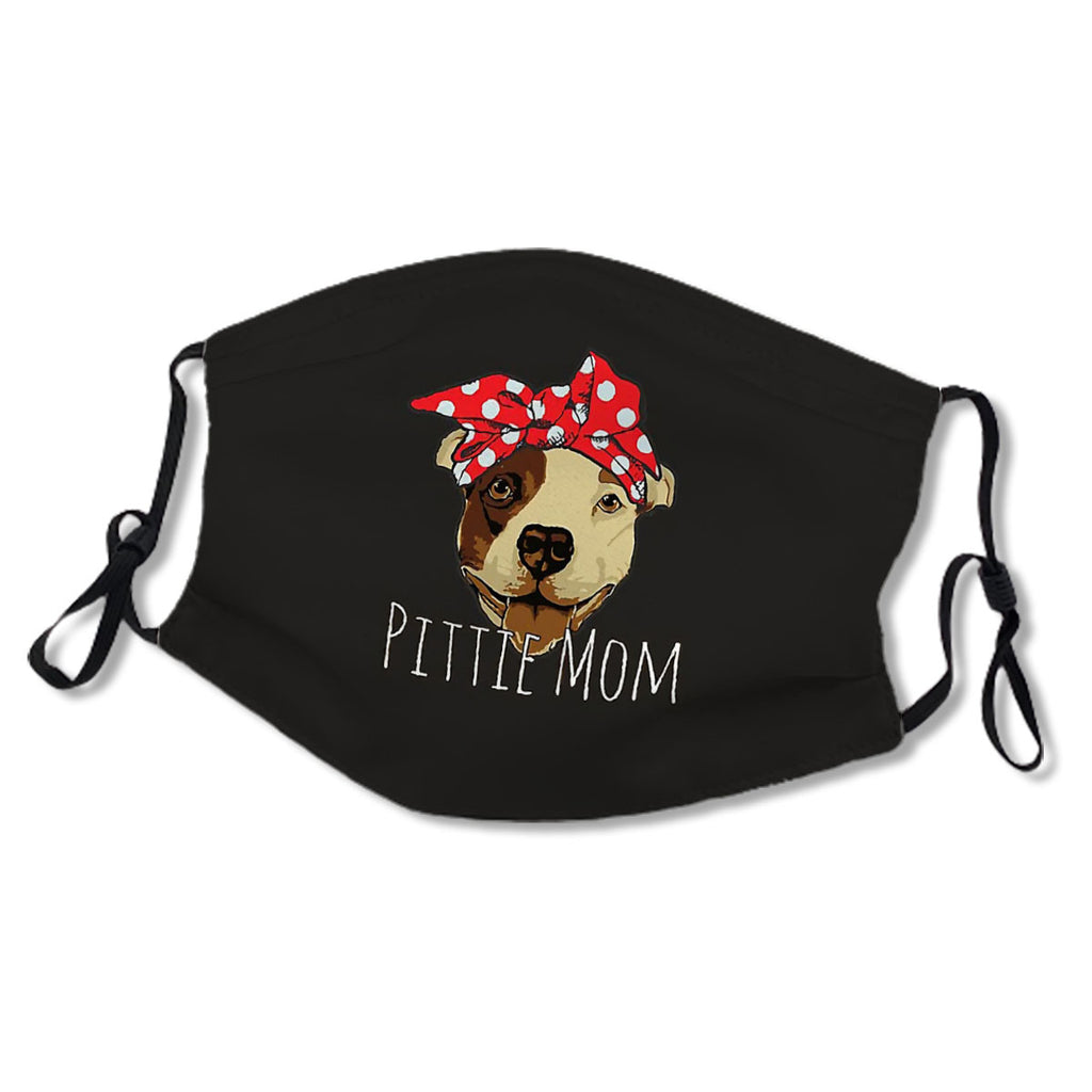 Pittie Mom Funny and Cute PitBull Dog in Bandana No.UOWFIT