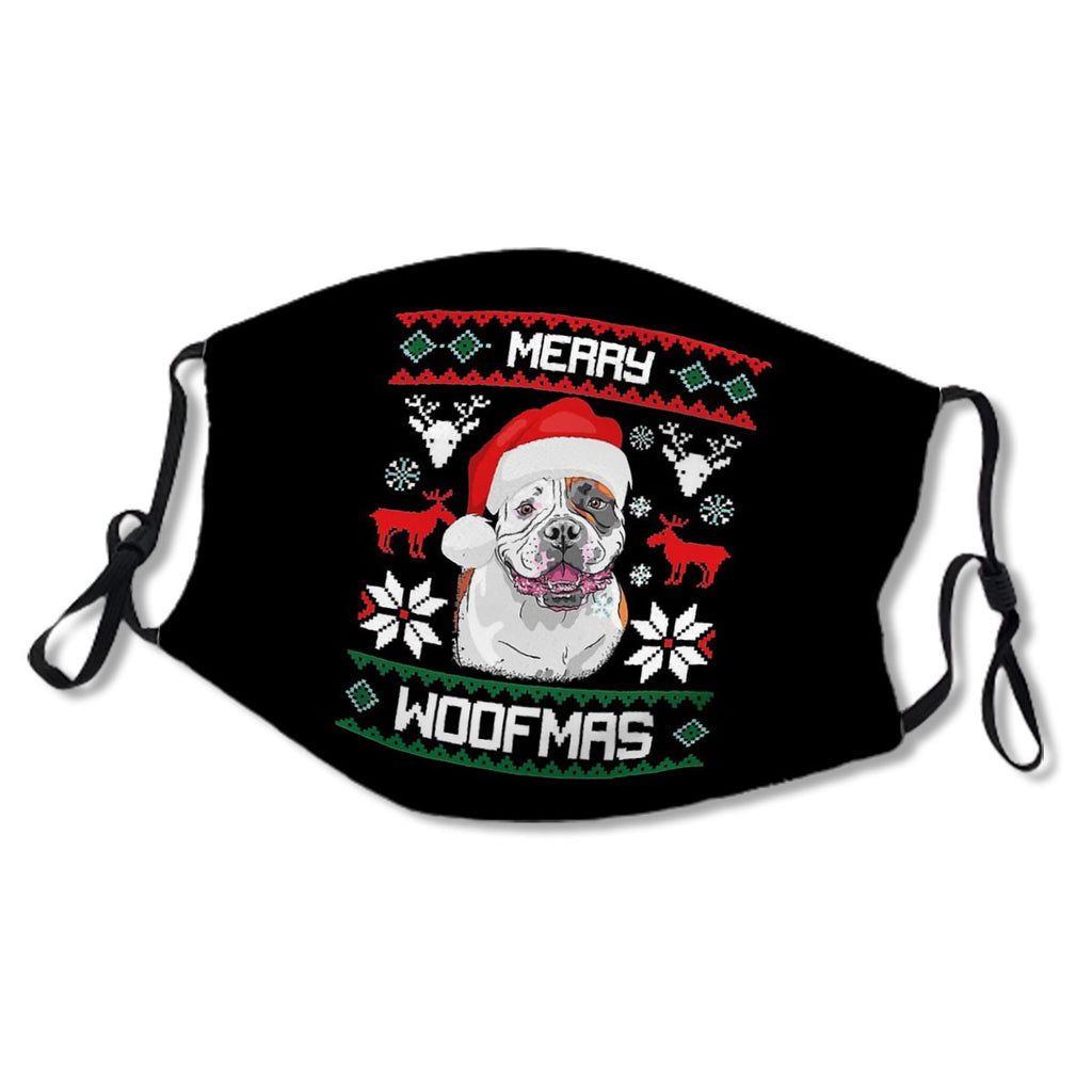 American Bulldog Merry Woofmas Christmas No.UTEJWQ