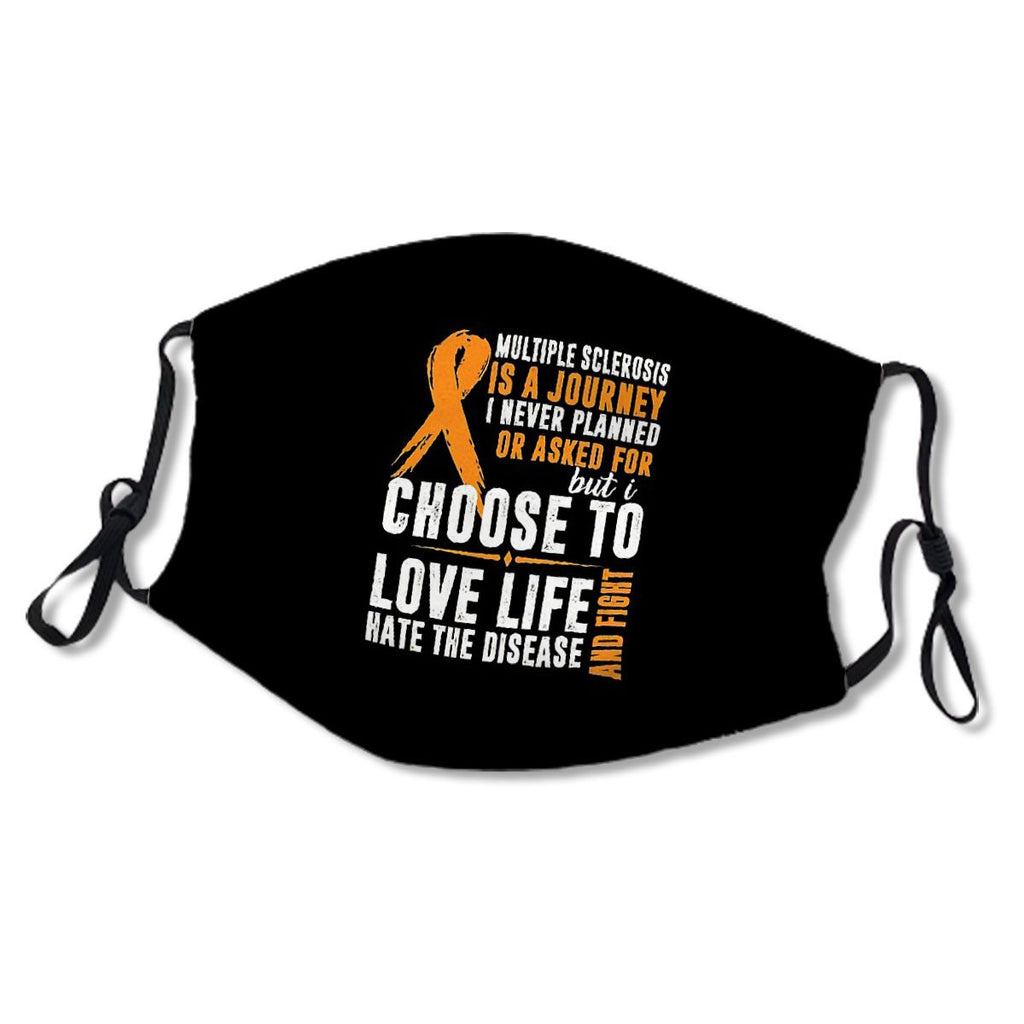 Multiple Sclerosis MS Fight Autoimmune Disease Orange Awareness Ribbon Support Warrior Strong Survivor Gift No.UZNABZ