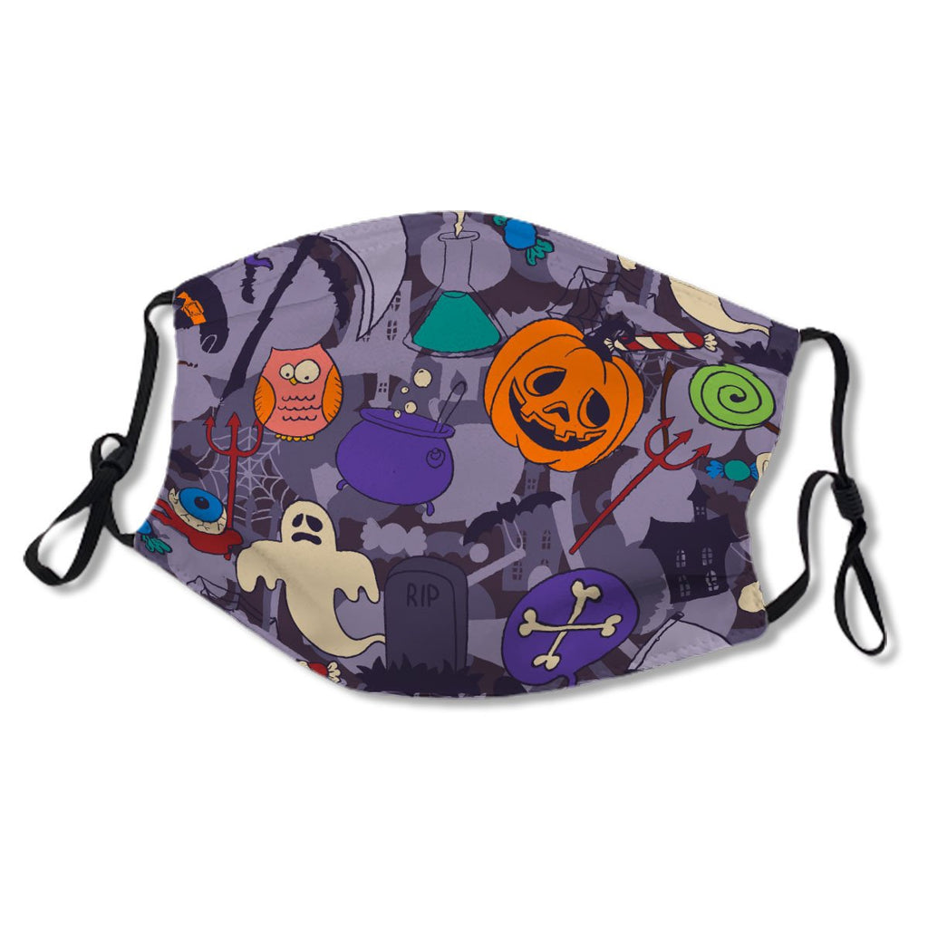 Crazy Halloween Ghosts Owls And Pumpkins No. V39ONN