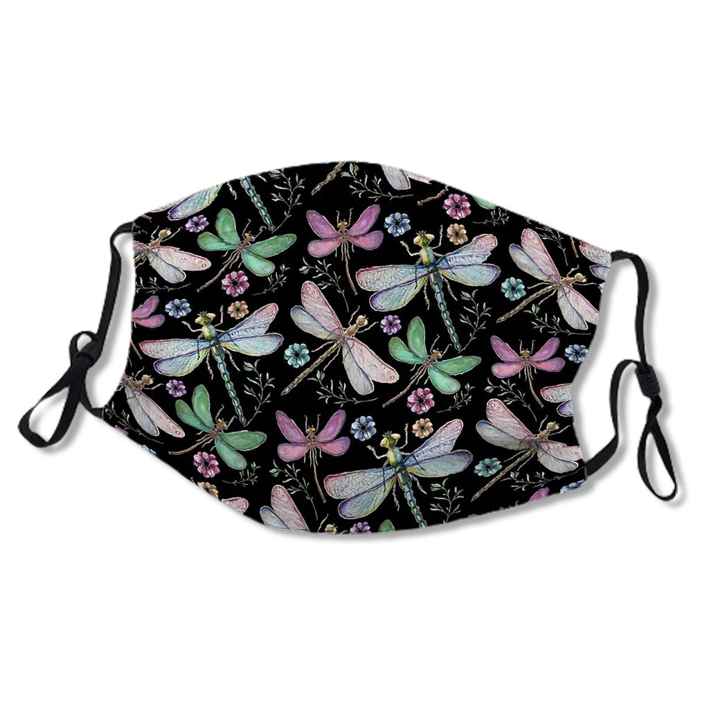 Dragonfly Pattern Cloth Face Mask Mask No.Vqrqpz