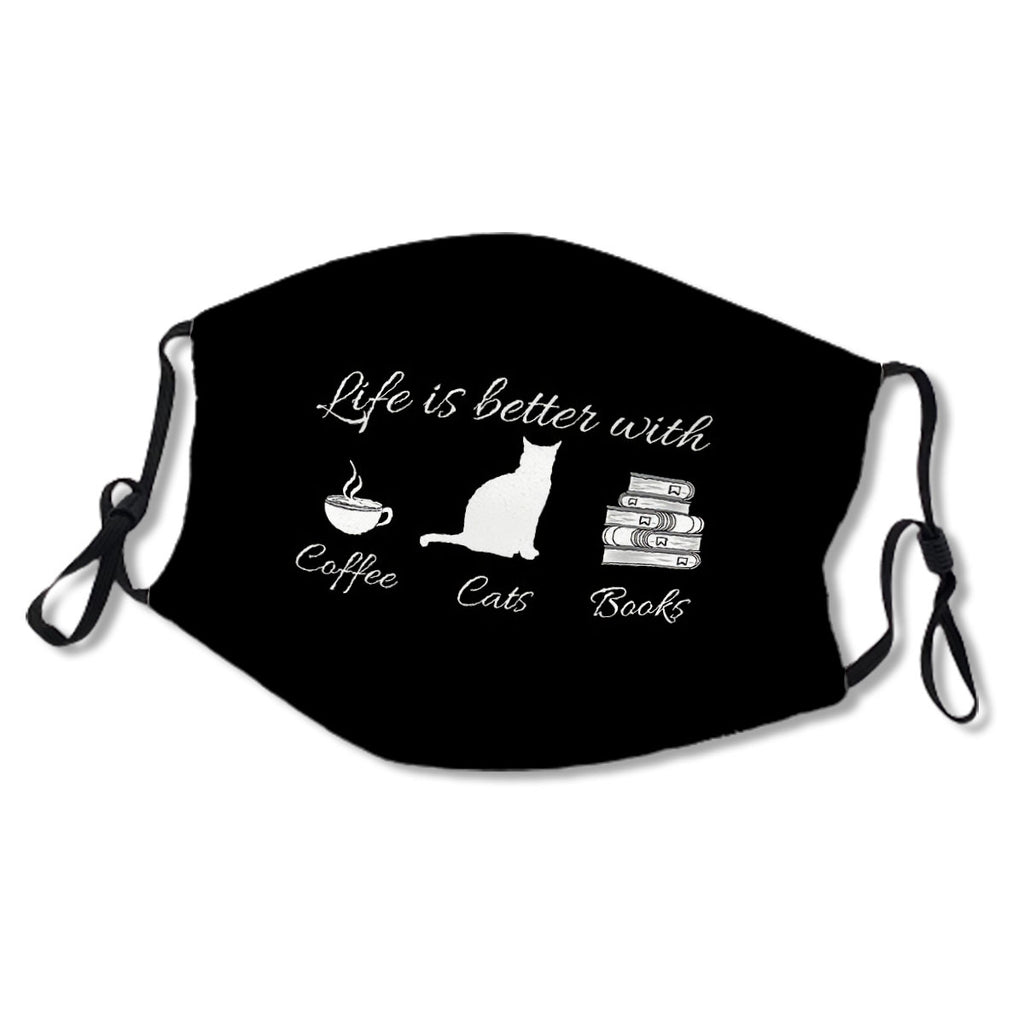 Life is better with Cat,Books and Coffee gift idea No.VR6WY9