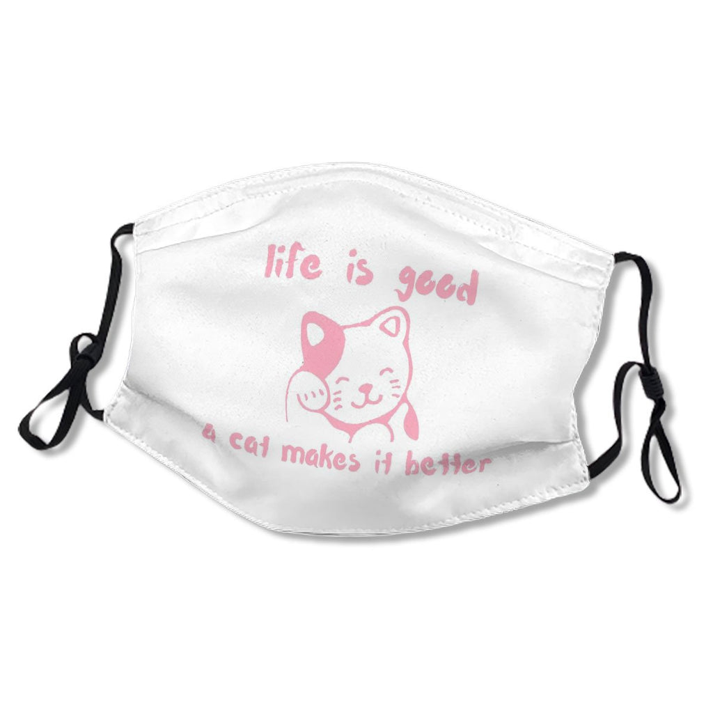 Life Is Good A Cats Makes It Better T-shirt Essential Kid/Adult Mask No.VYXY72
