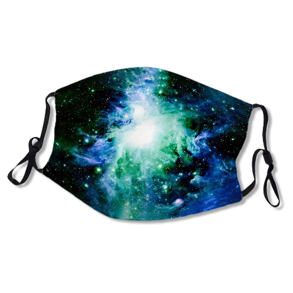 Galaxy Orion Nebula Blue Teal Green  Mask No.W2RCXR