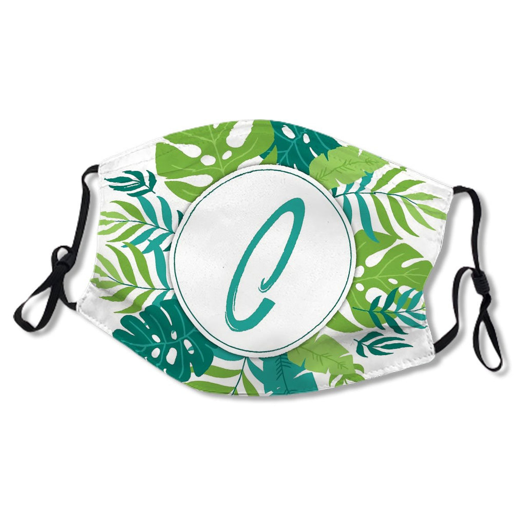 Monogram Letter C Tropical Design Mask No.W8IRE7