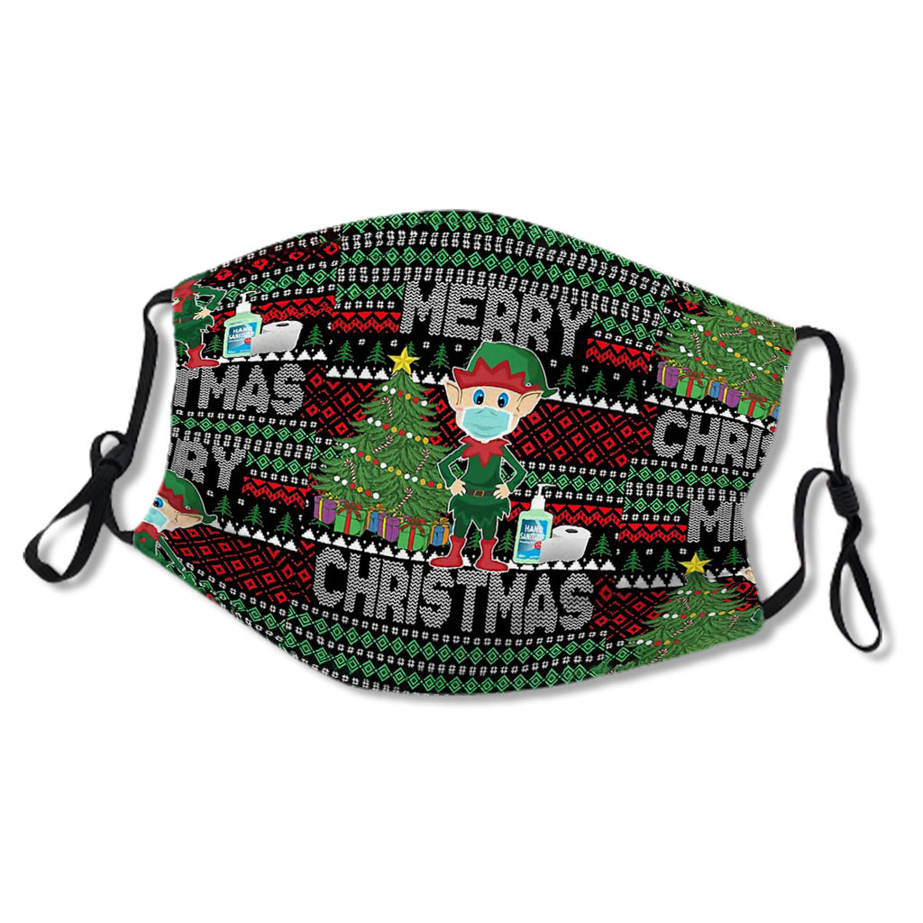 Funny Ugly Christmas Sweater Design - Elf Wearing Face No.WGJR2E