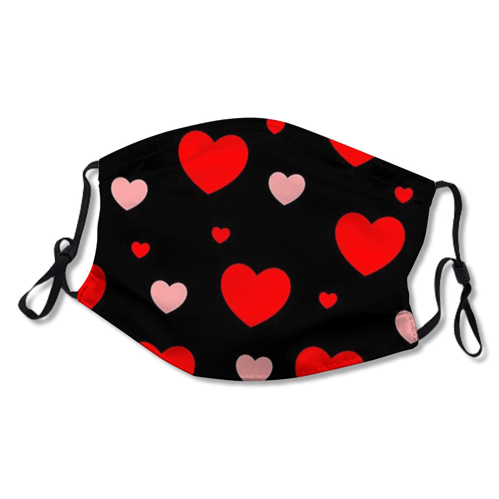Couple'S Valentine'S Day Mask With Adjustable Nose Line Ear Hooks, Washable Protective Mask No.WH88AC