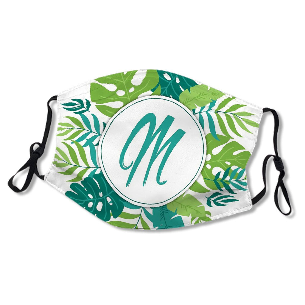 Monogram Letter M Tropical Design Mask No.WNFFQ4