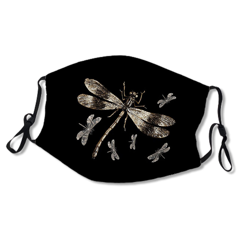 Golden Dragonflies | Vintage Dragonfly Mask No.Wu3V4Z