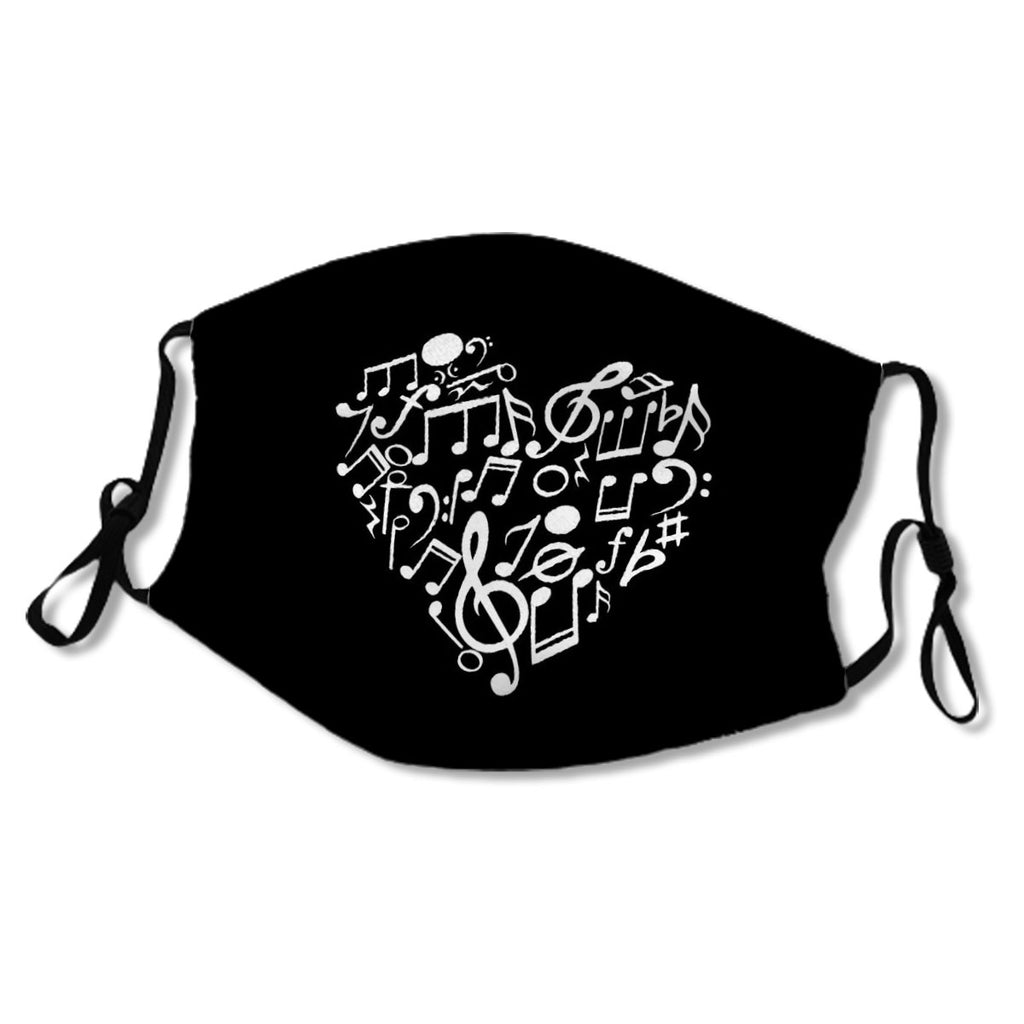 Heart Music Notes Musical Love Singing Musician Pianist Protective Fabric No.WUMDZ3