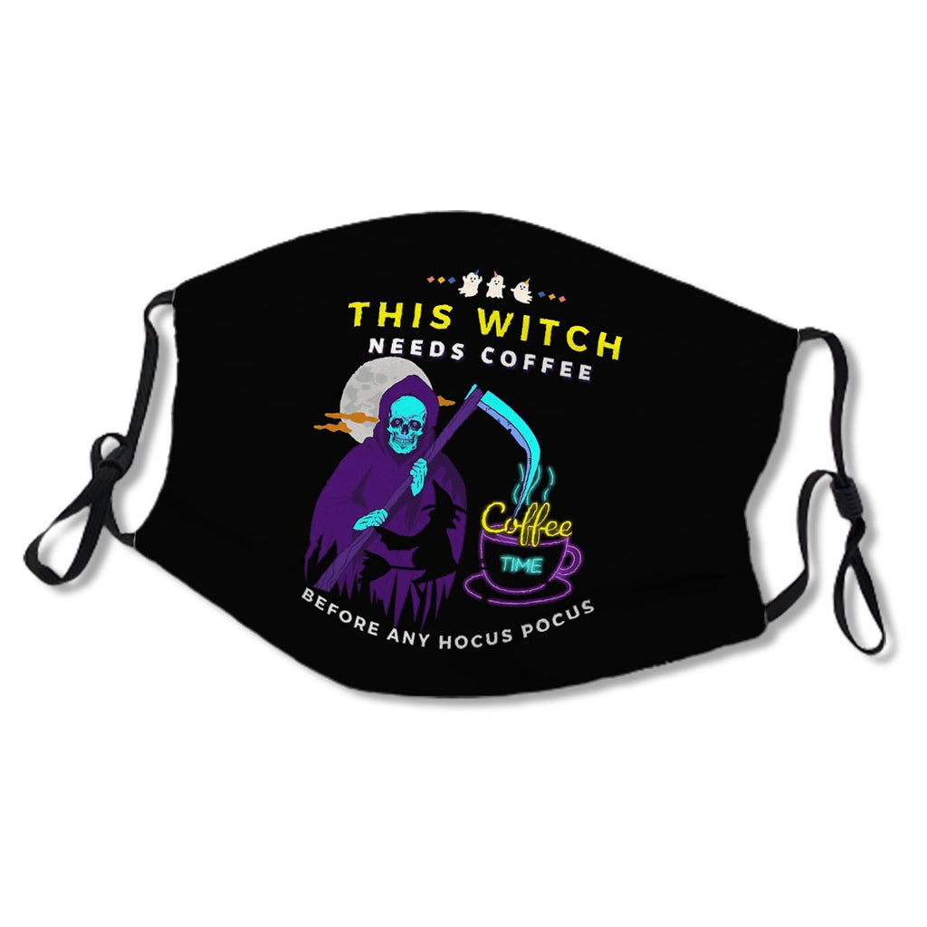 This Witch Needs Coffee Before Any Hocus Pocus Shirt For Halloween Party Event Mask No.Wvml9D