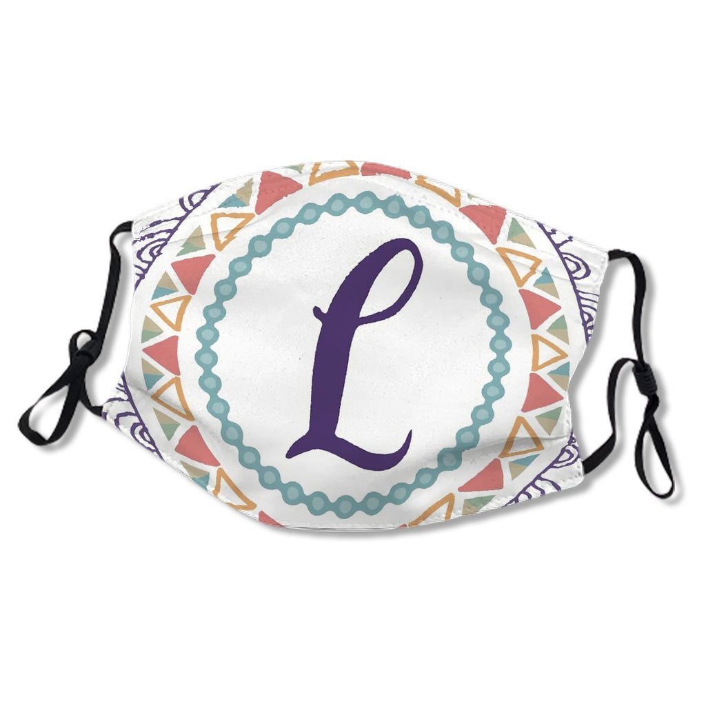 Monogram Letter L Bohemian Design Mask No.X38EED