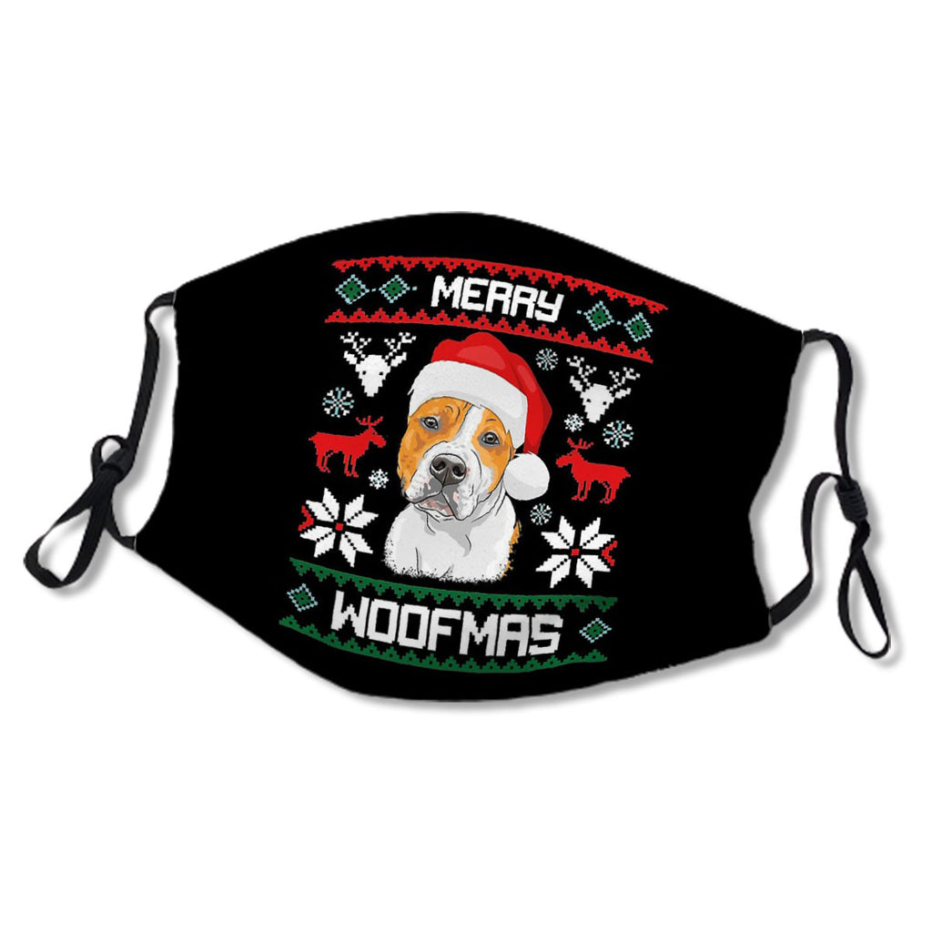 American Staffordshire Terrier Merry Woofmas Christmas Amstaff Gift No.X3UP6F