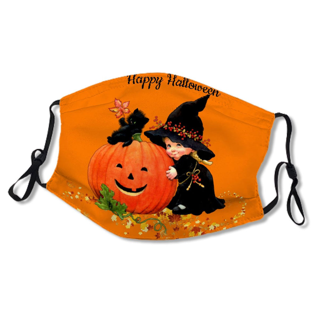 Happy Halloween Smiling Pumpkin Little Witch No. XDHN7X