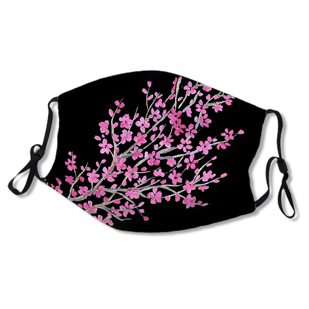 Sakura watercolor on black background No.XDO4KI