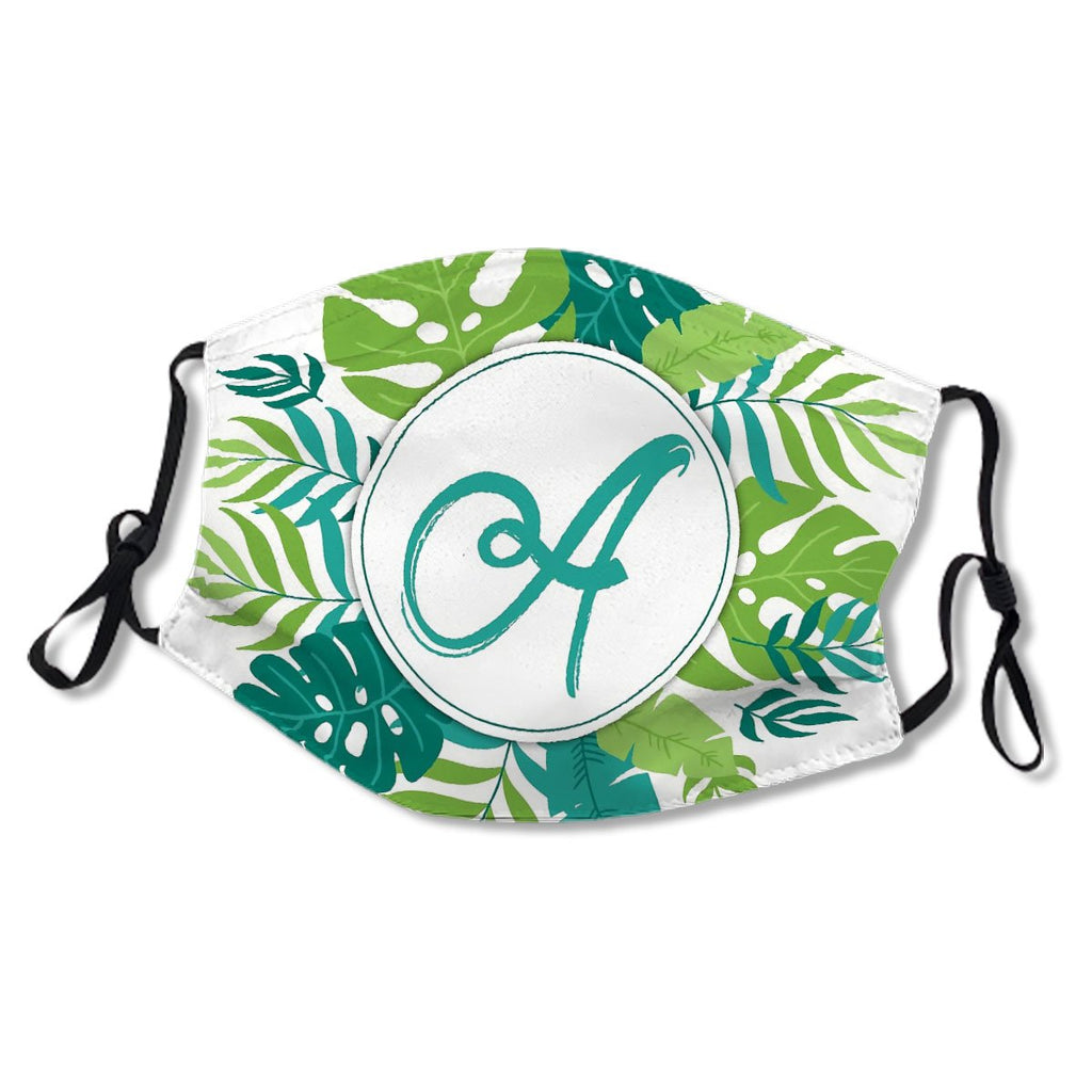 Monogram Letter A Tropical Design Mask No.XIUKQK