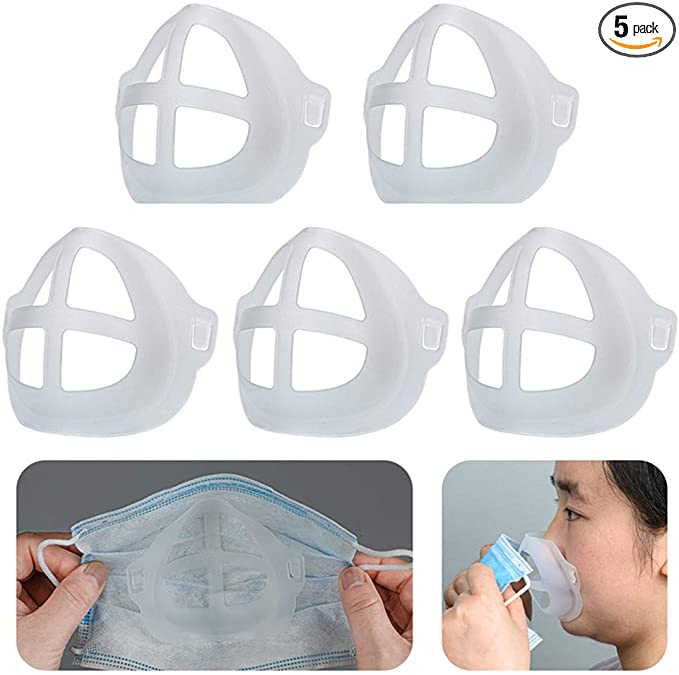 3D mask-holder anti-boring breathable non-stick lipstick can be reused（5PC~$3.99）