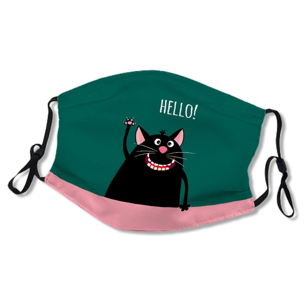 Greeting Card With Smiling Cartoon Cat No.XOPKFD