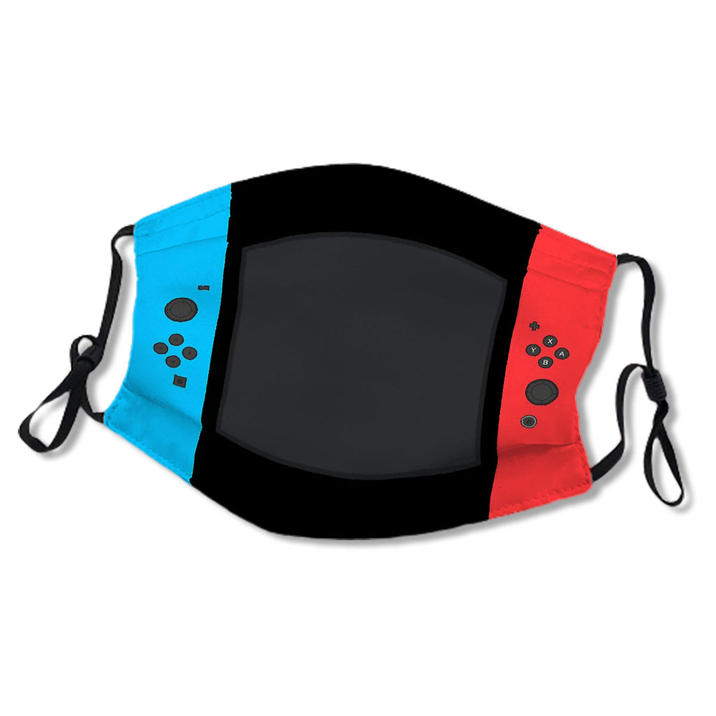 Nintendo Switch Blue Red Game Gaming Gamer Fitted Face Mask Design  Mask No.XY49B7