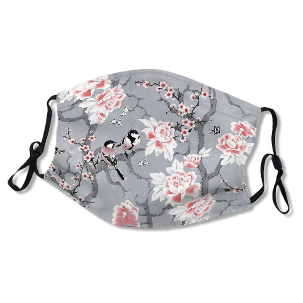 Chinoiserie birds in grey No.Y7FSSE