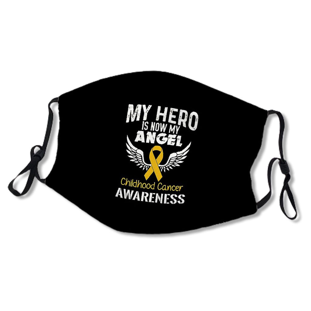 My Hero is Now Angel- Childhood Cancer Awareness Gifts for Women Childhood Cancer Support Ribbon No.YEA9XB