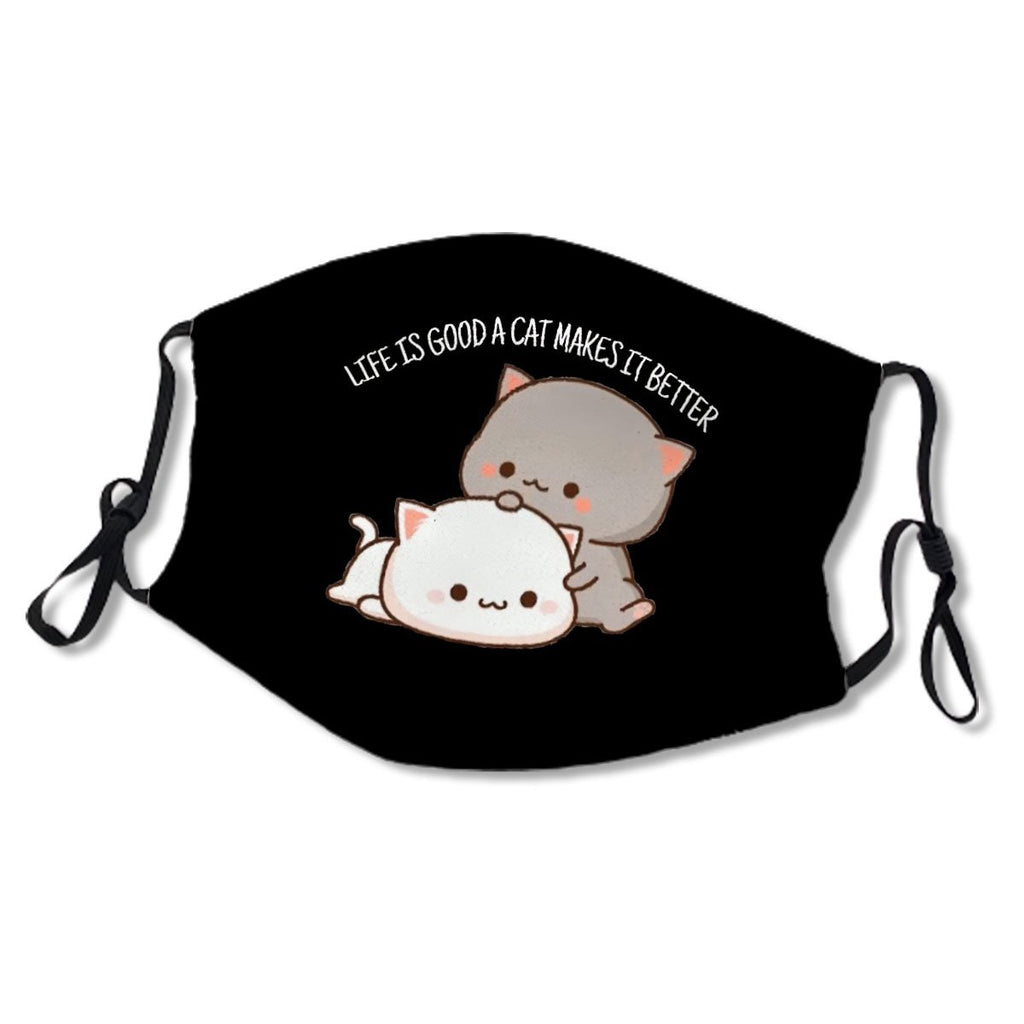 Life Is Good A Cat Makes It Better Kid/Adult Mask No.YP8EMJ