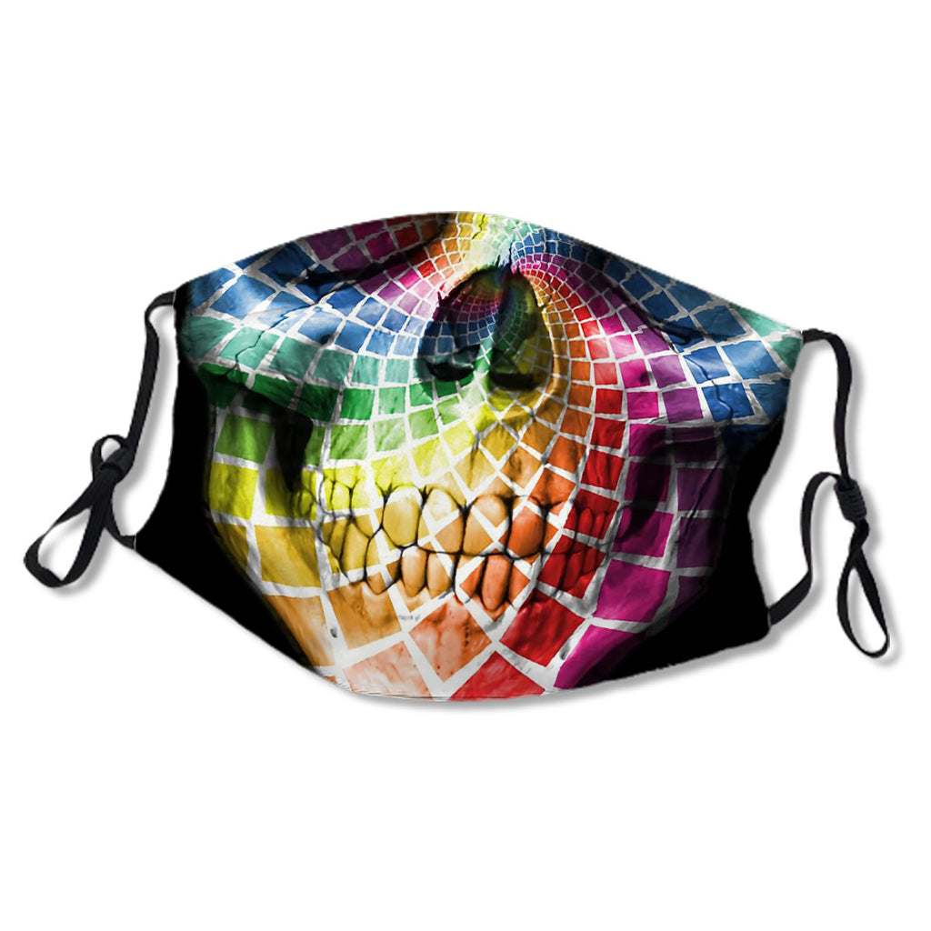 American Rainbow Flag Skull No.YU9BI8